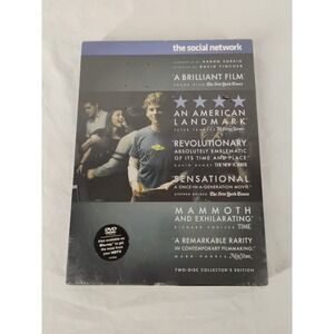 The Social Network (DVD, 2010) 2 Disc Collectors Edition Box New Sealed